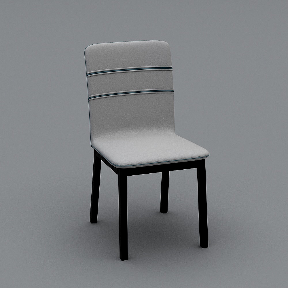 JS-Y03餐椅-白色3D模型