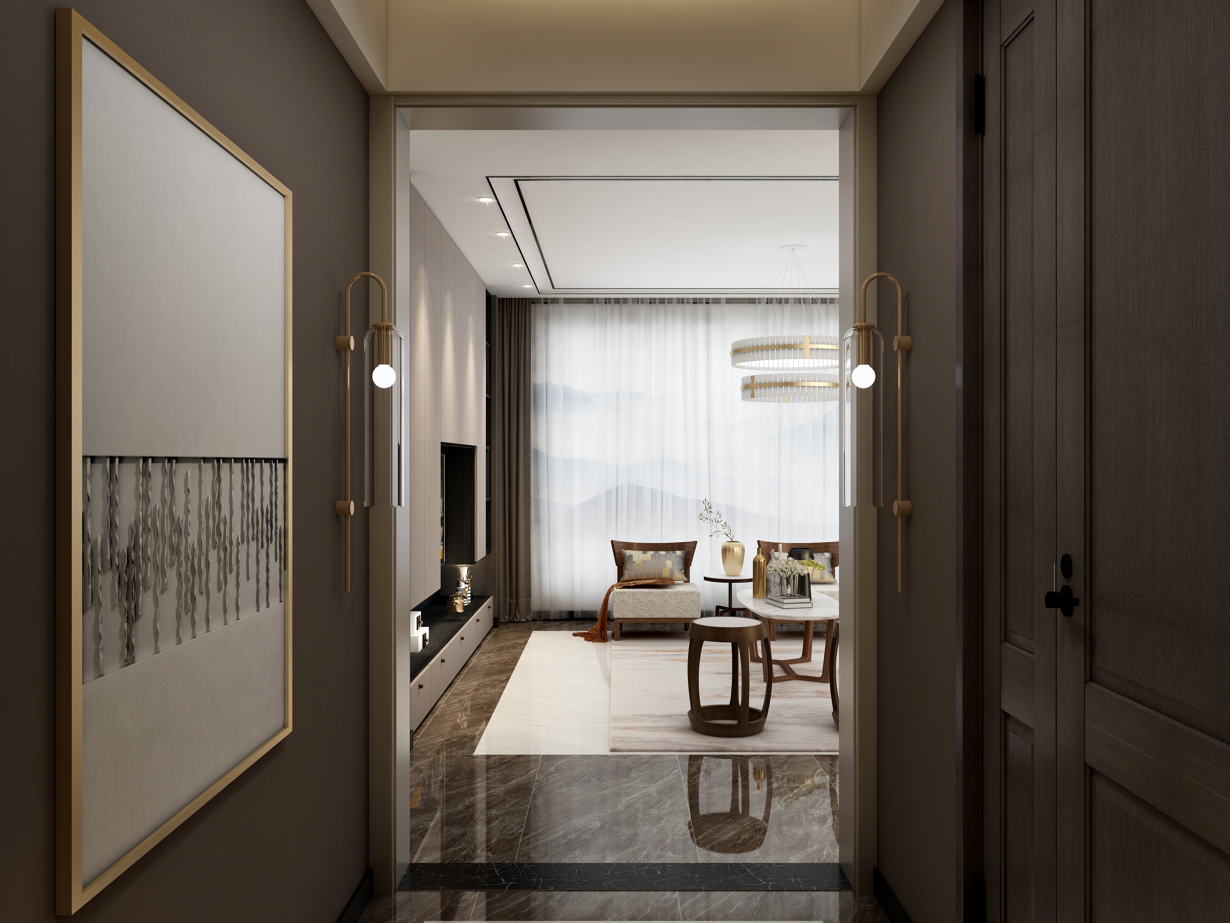 梁筑设计-《住宅设计》-金钟190平装修效果图