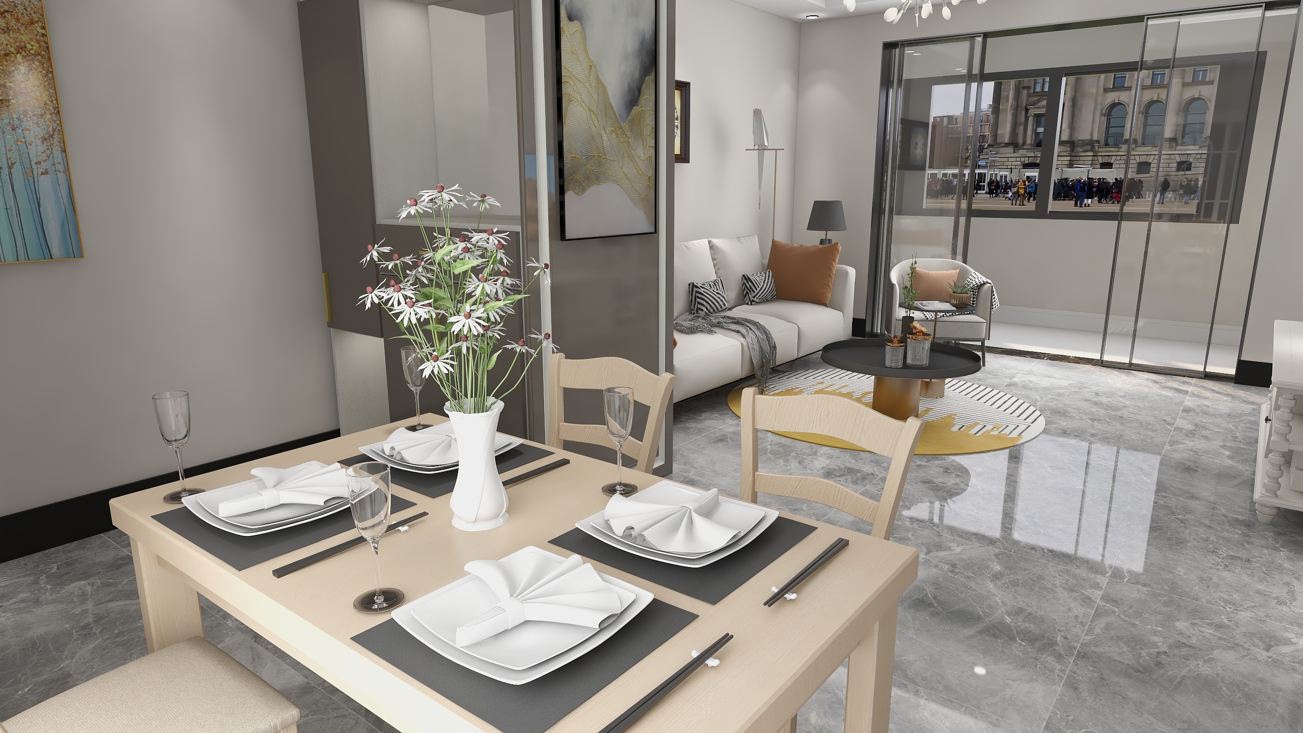 向近-云淡风轻-装修设计方案