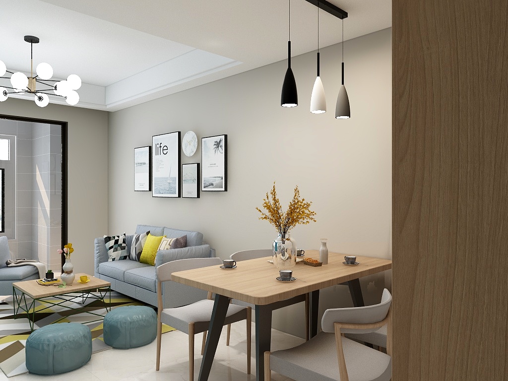 万佳装饰设计工作室-德信海德公园83.00㎡A2’3室2厅1卫1厨-装修设计方案