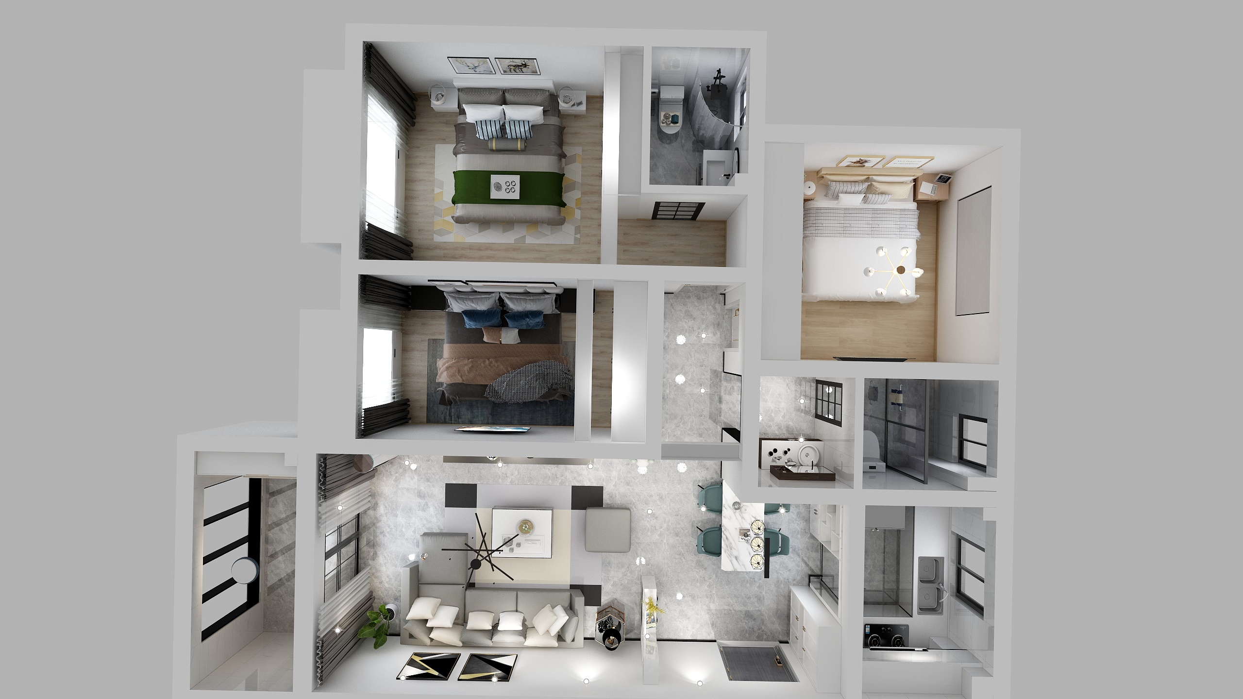 设计师~小马-城市花园4栋01户型-装修设计方案