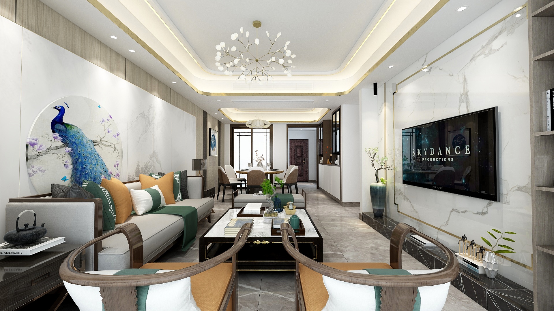 柒格空间设计-新中式装修效果图