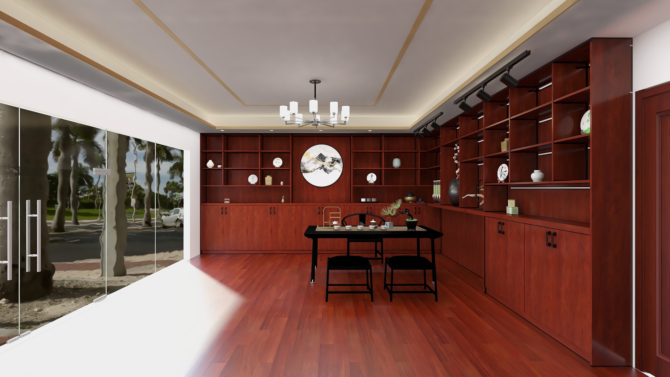 爱小涵家居-茶铺全屋定制效果图-装修设计方案