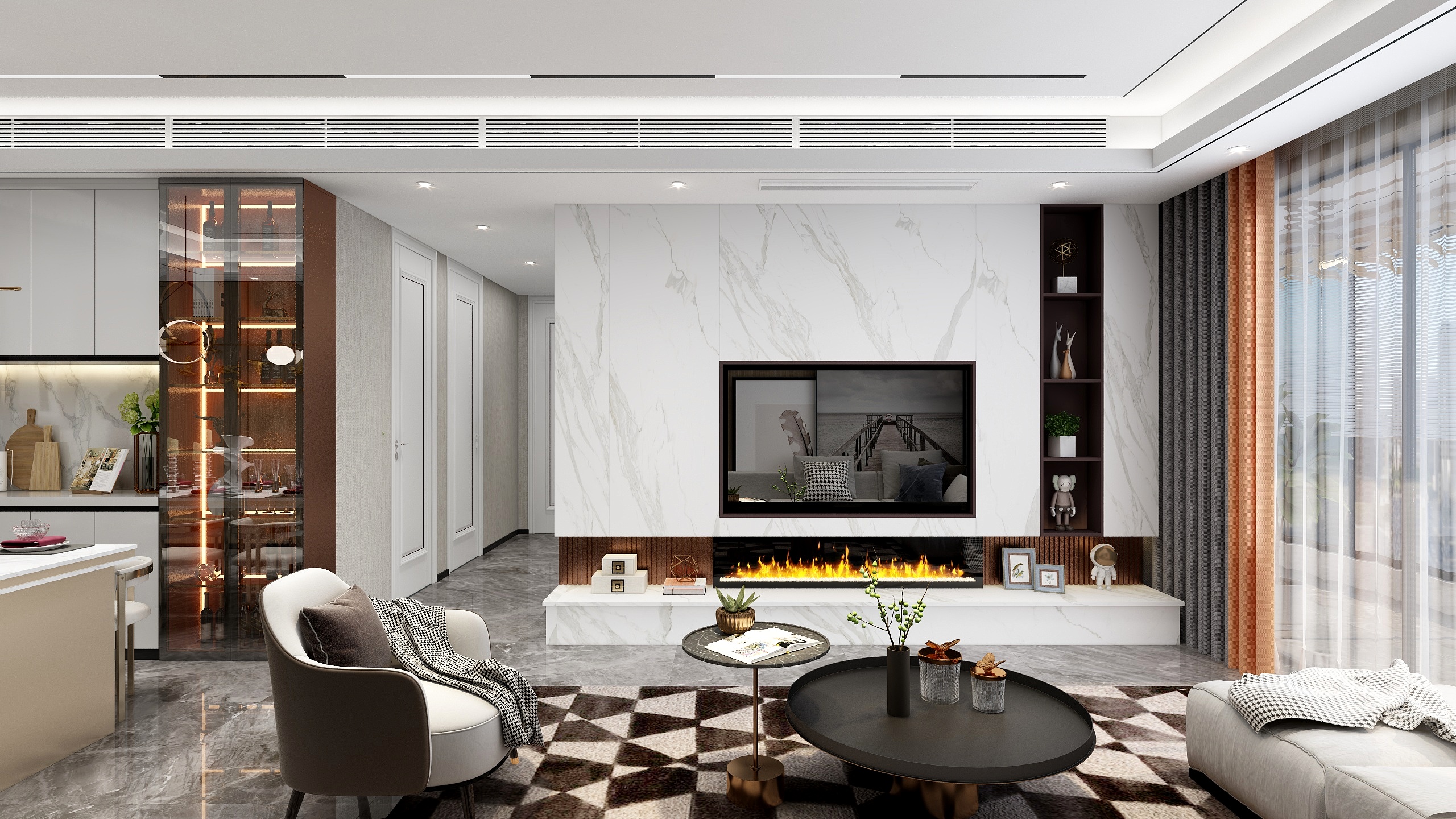 安邸家居设计工作室-《最初的梦想》一115㎡现代轻奢三房装修效果图