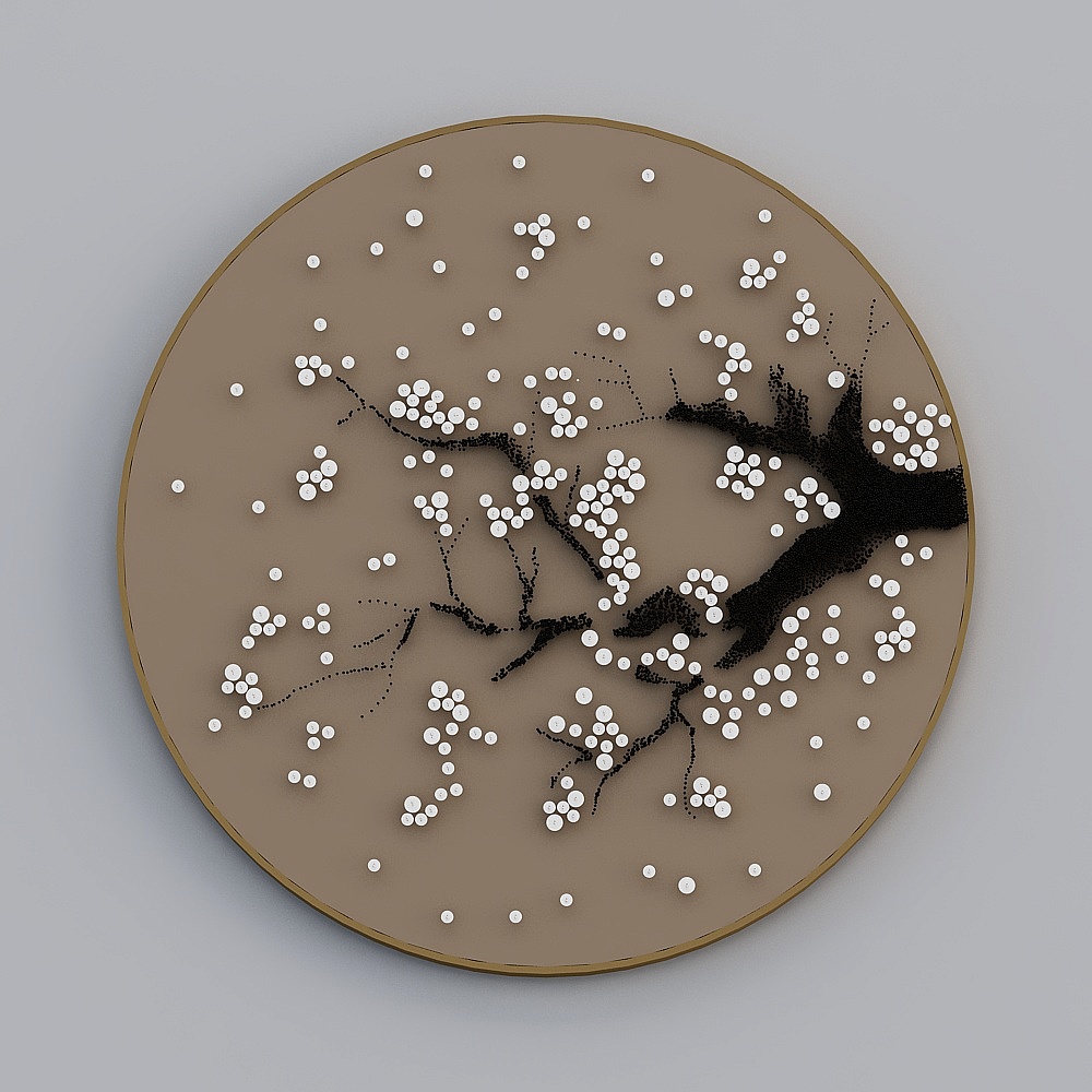 纽扣画-棕色