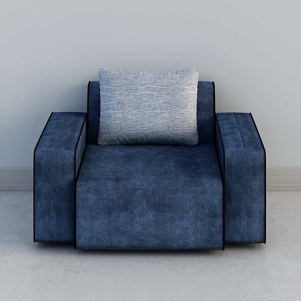 珂图雅居-意式现代-KT-FAB-FERRANTE-单人沙发3D模型