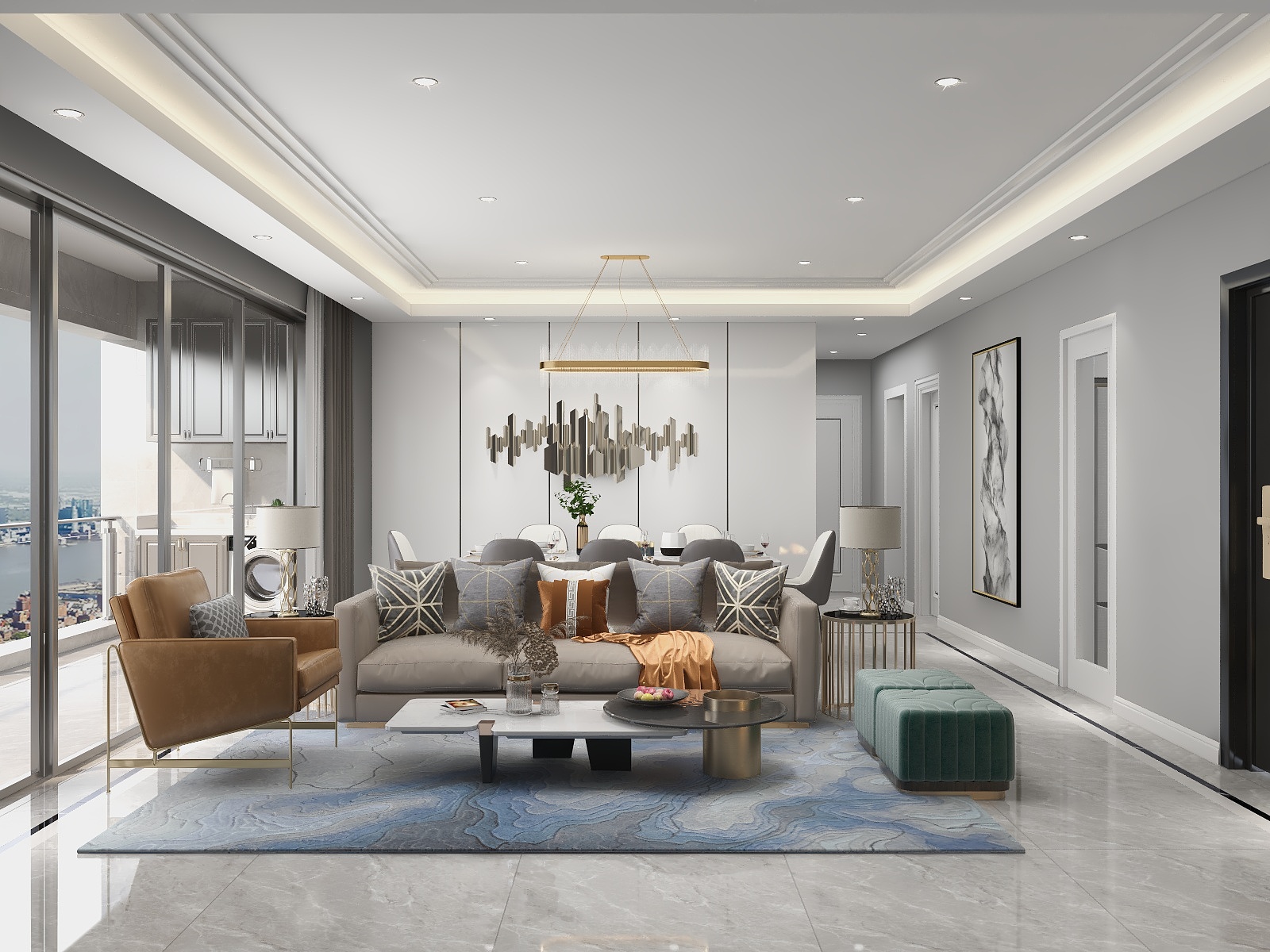 STARS星空设计-150平方现代轻奢装修效果图