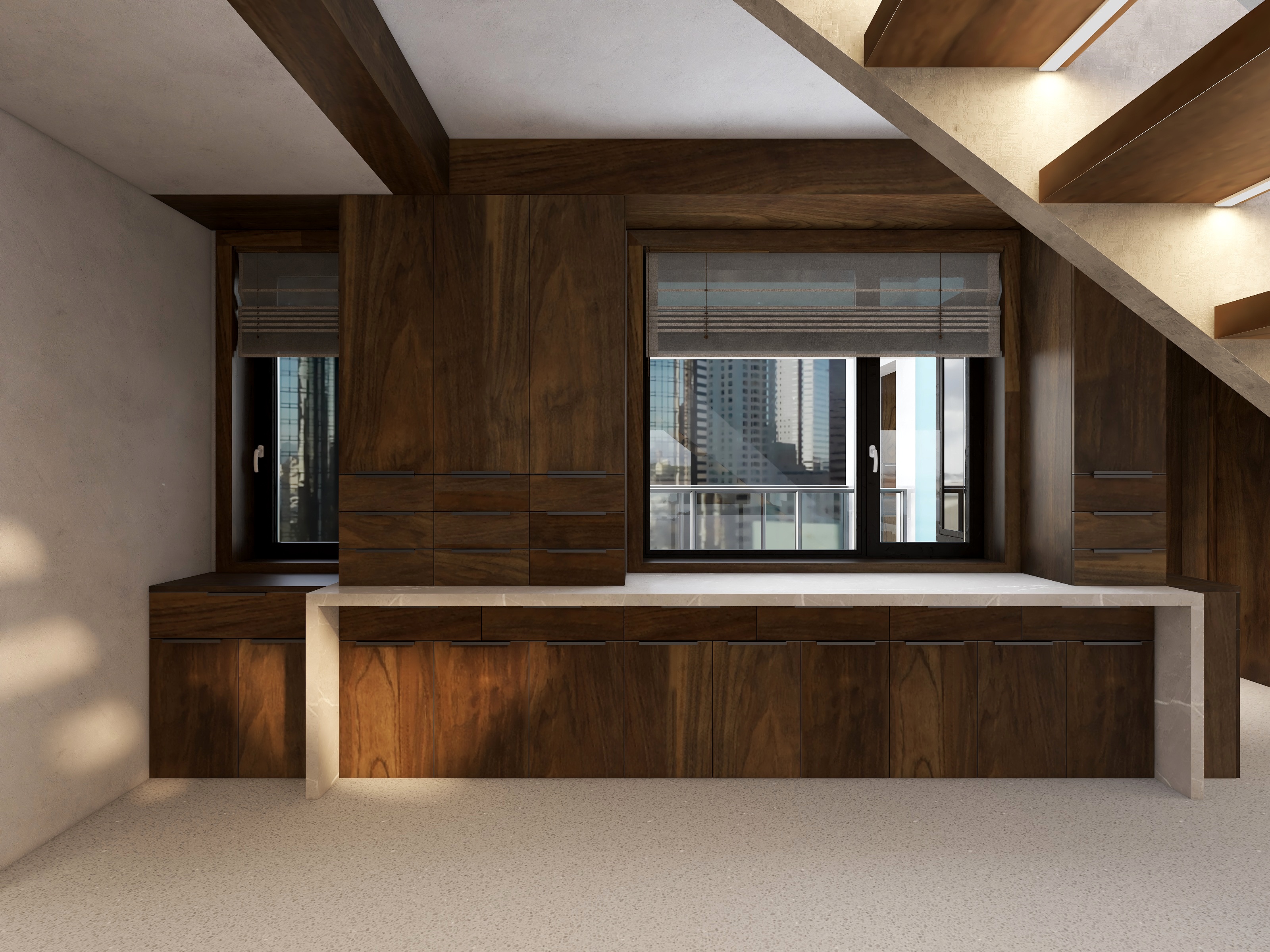 茶韵风轻-江上明月五式两厅复式套内144平装修效果图