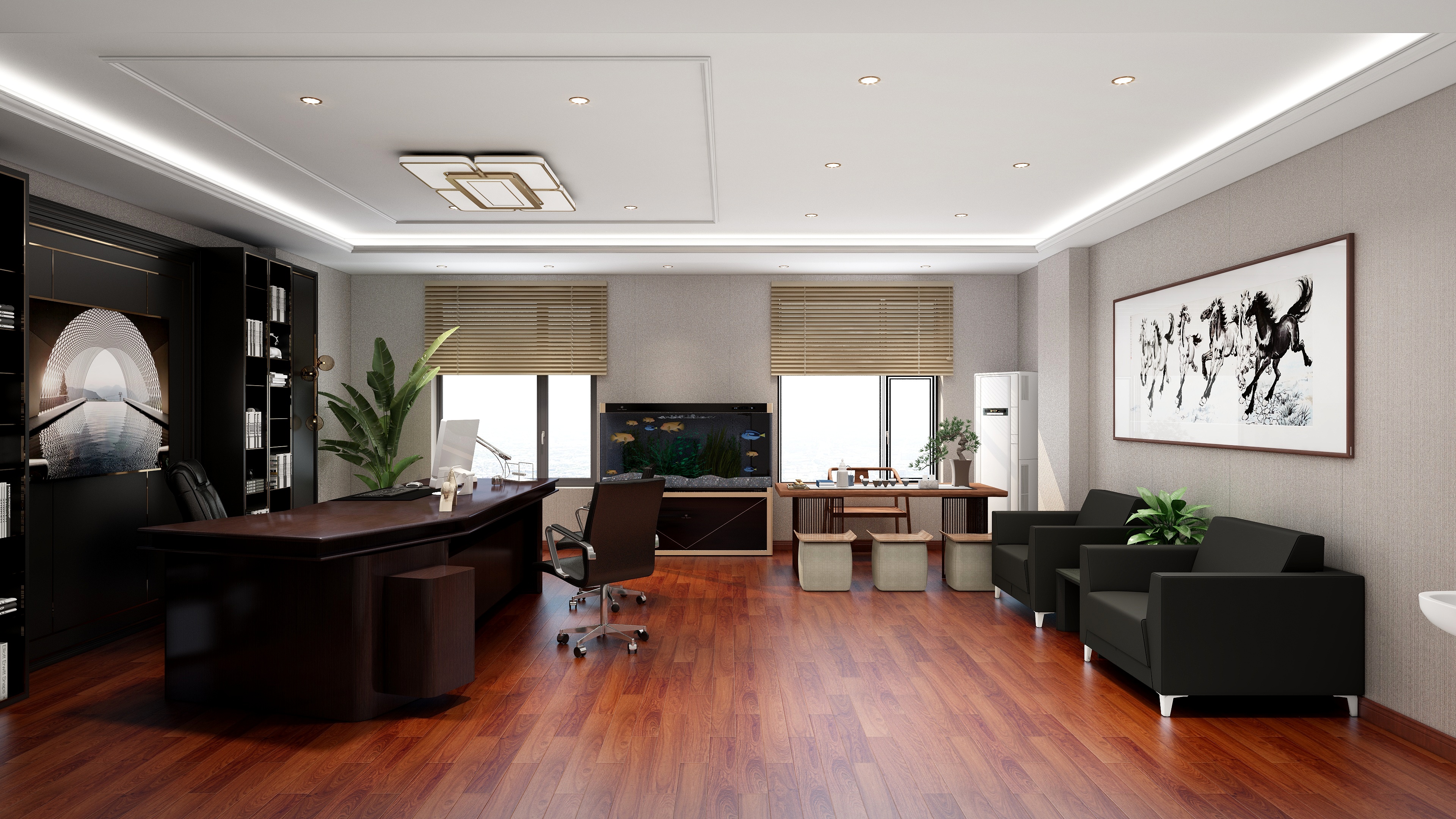 李艳楠设计狮-办公室内装设计方案-装修设计方案