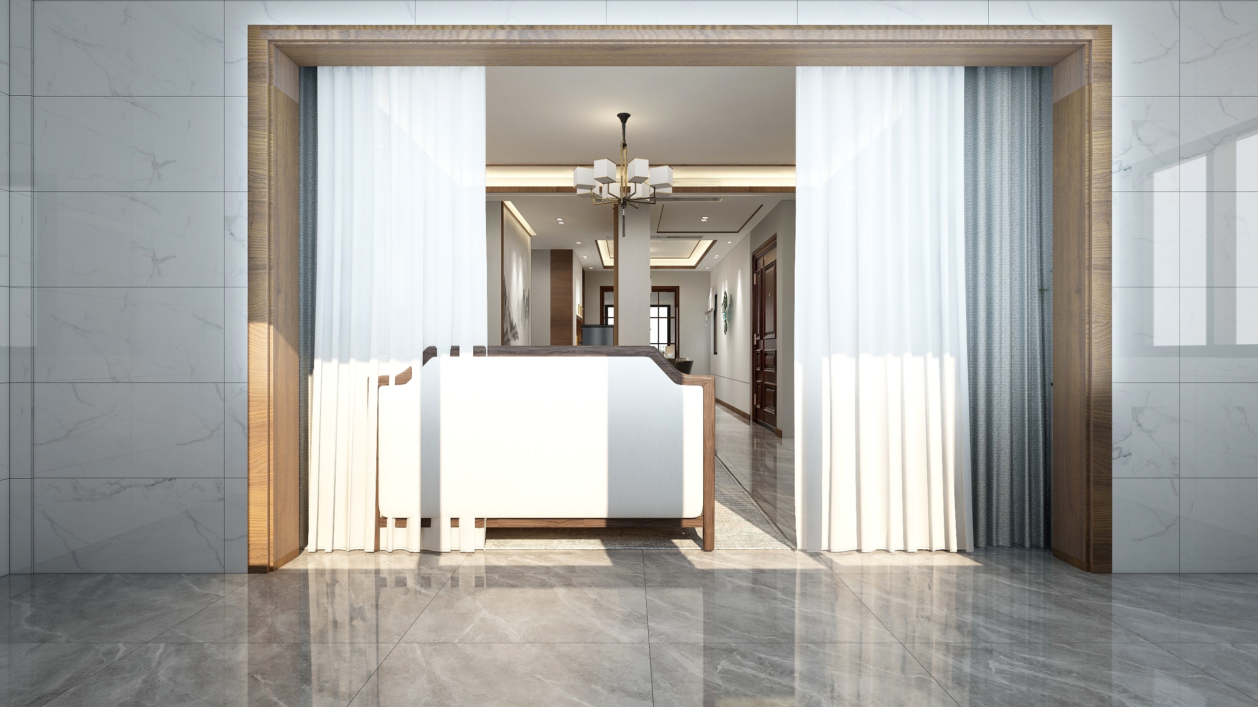 YJ设计蒋亚杰-永威上和郡140-《新中式》装修效果图