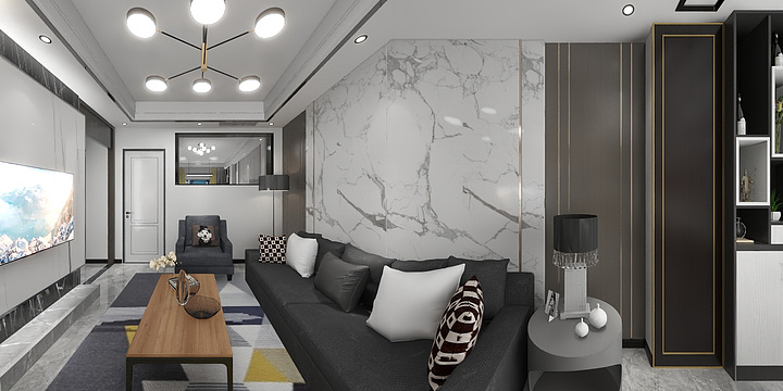 品居佳装饰设计有限公司-美的旗航店李总雅居-方案设计-装修设计方案