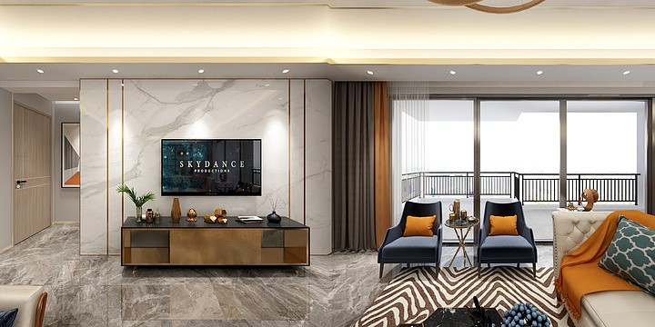 建筑工程万琪-星岸城03户型，四房大户型150平现代轻奢-装修设计方案