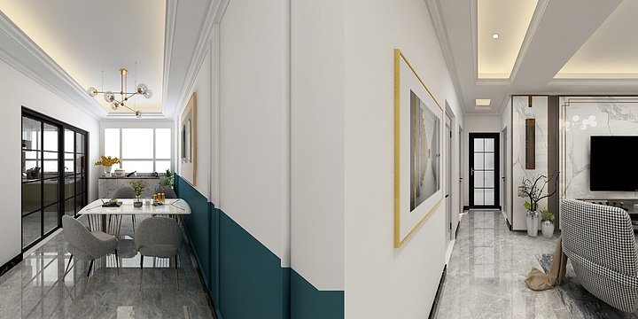 美雅庭-客餐厅效果图-装修设计方案