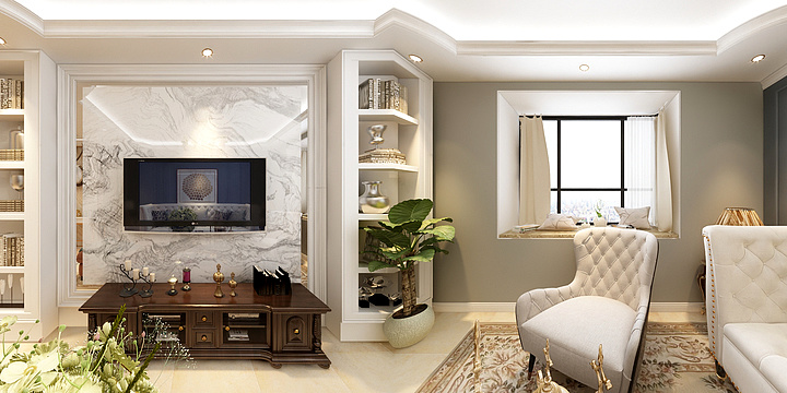 巨野鑫泰装饰-丰南C2-1-902美式-装修设计方案
