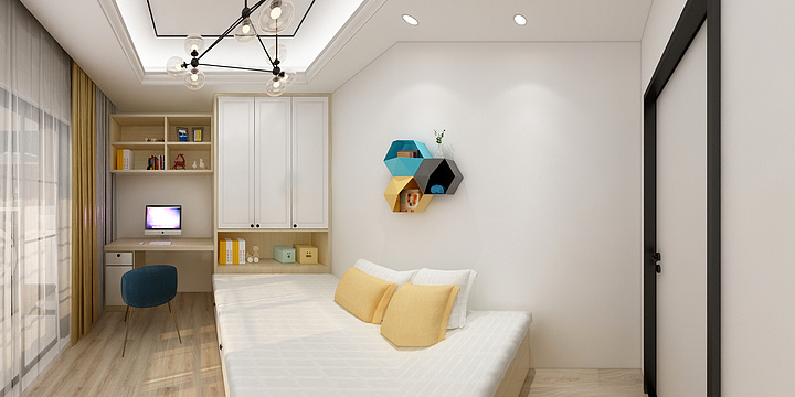 墨染灬醉诗仙-瑞和园89.50㎡B户型3室2厅1卫-装修设计方案