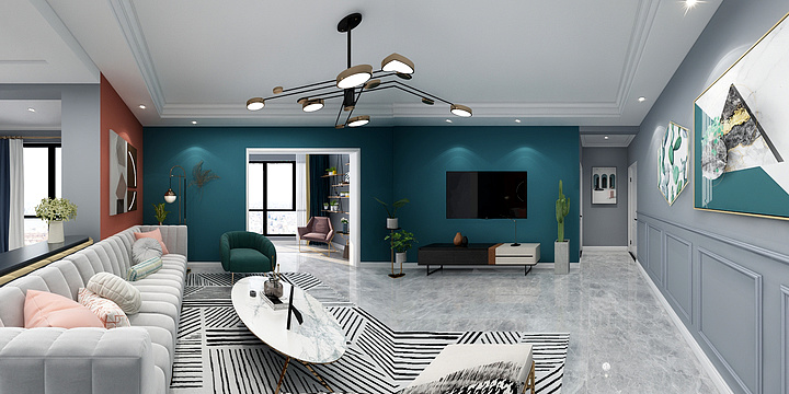 沈灵-帝一江岸-ins风格-装修设计方案