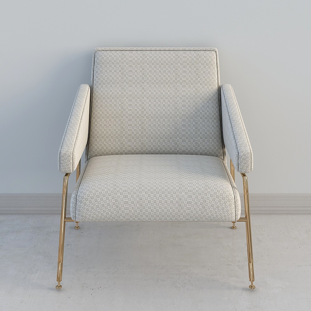 MasaSanty/玛萨圣帝-美式简美轻奢单人沙发【加利福尼亚的午后系列】3D模型