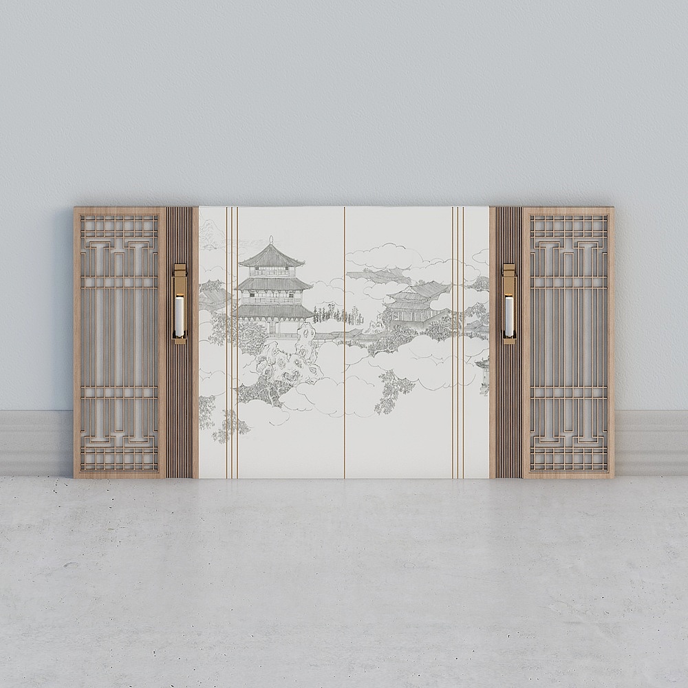 背景墙23D模型