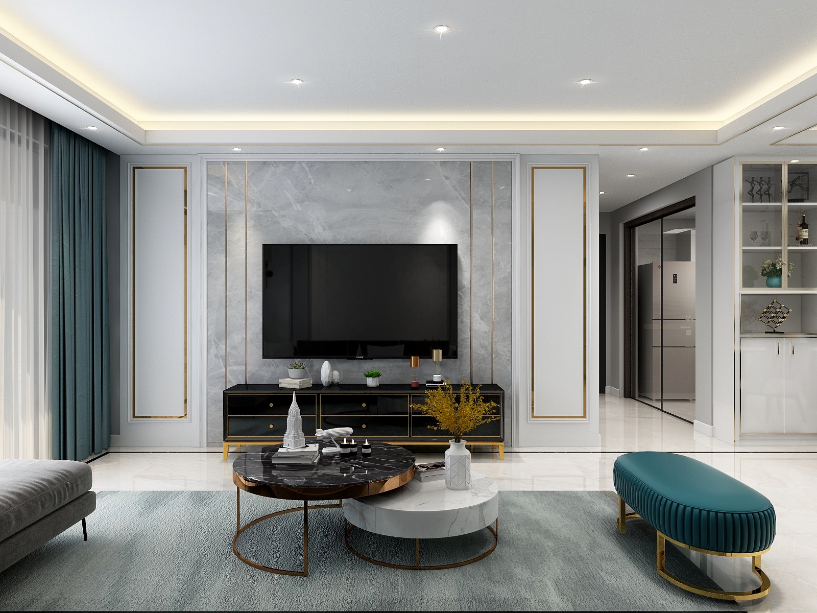 STARS星空设计-109方现代轻奢装修效果图