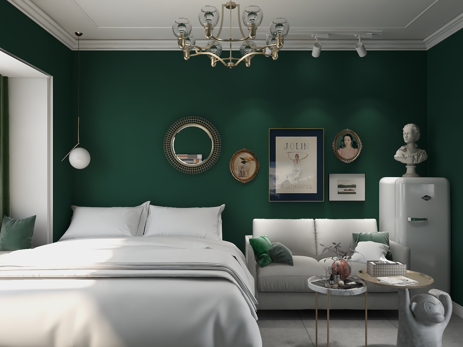 郑宇阳-公寓酒店设计-大床房-装修设计方案