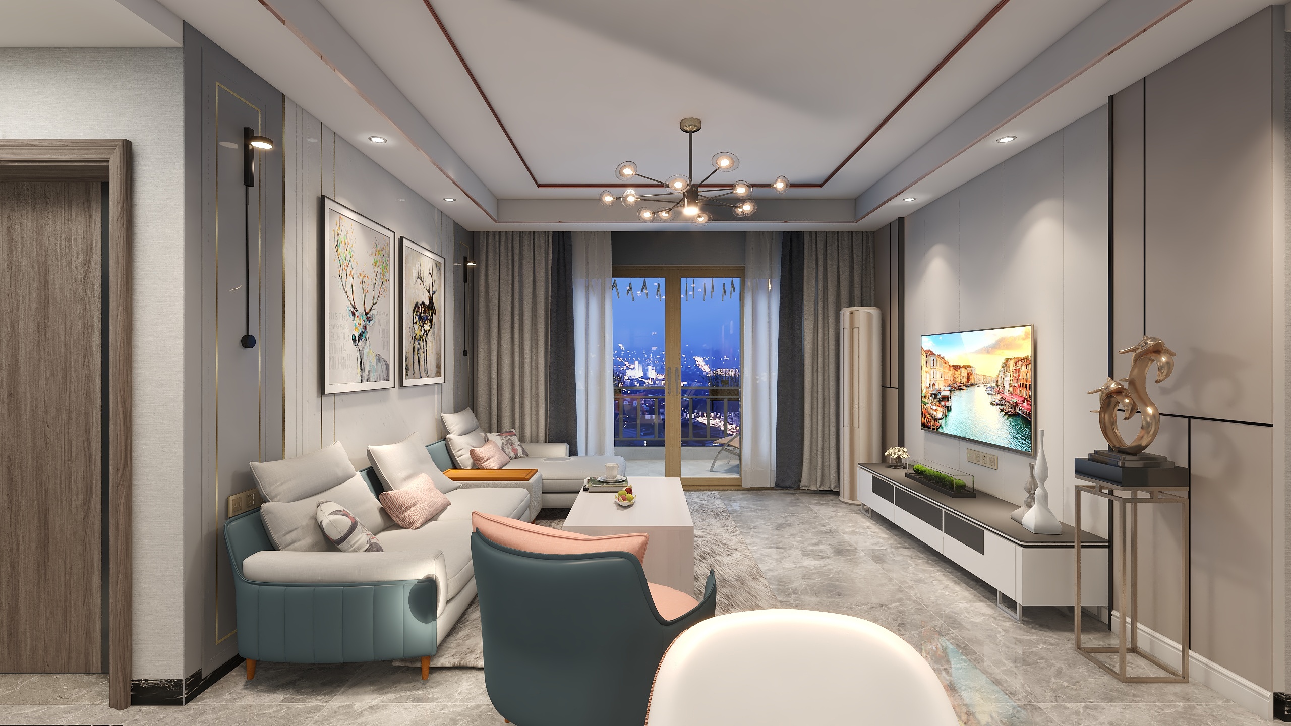 宁官海-现代简约装修效果图