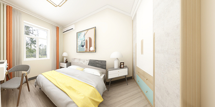 樊杰F-学府花苑效果图-装修设计方案