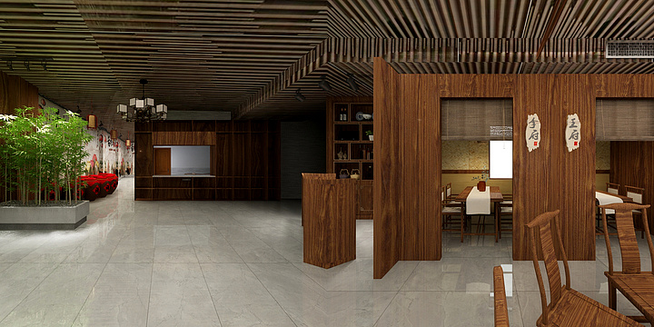 张毅-120平米中式卖场-装修设计方案