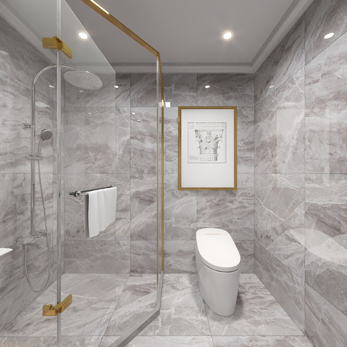 陈辉-内蒙-简美一层卫生间装修效果图第5张