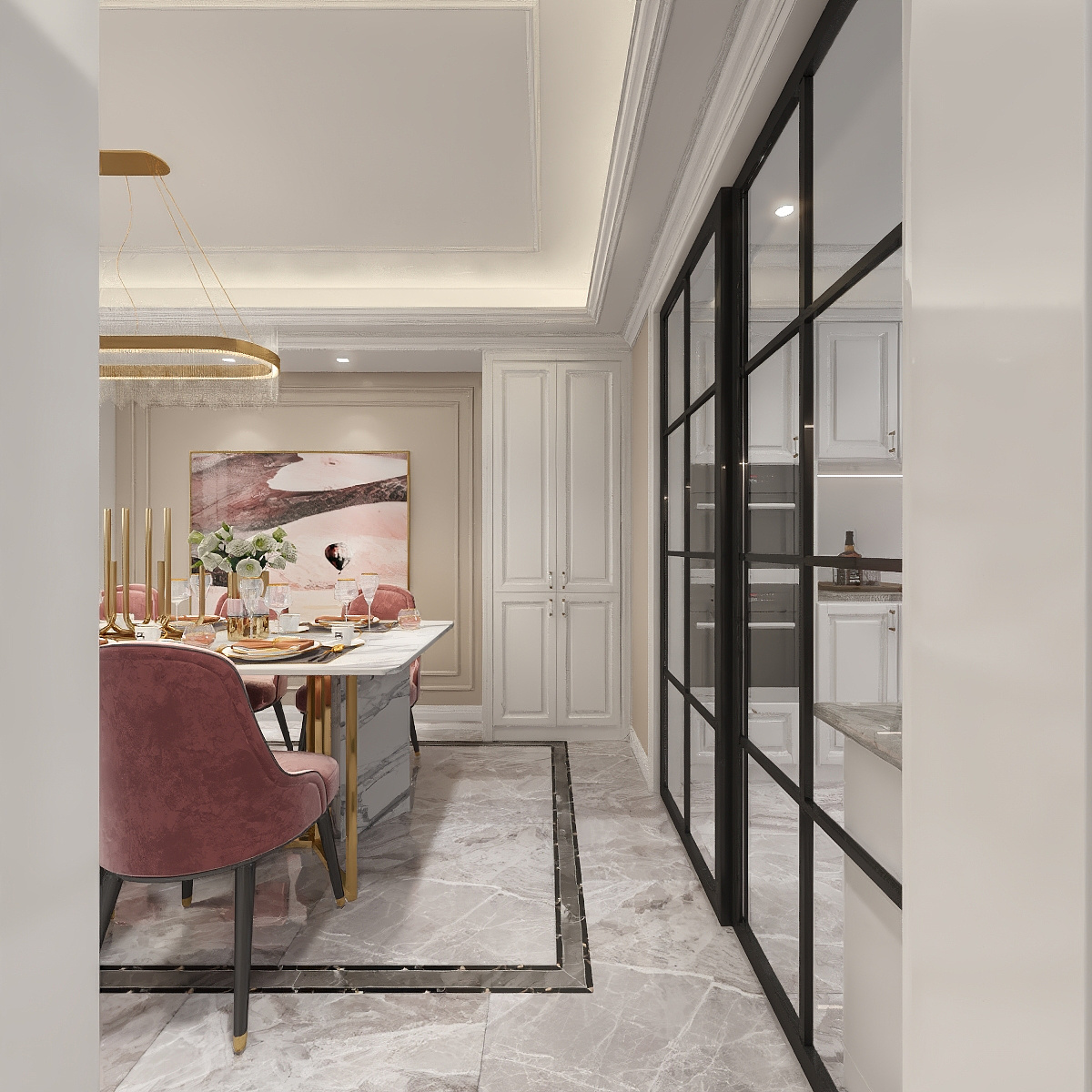 陈辉-内蒙-简美一层走廊装修效果图第2张