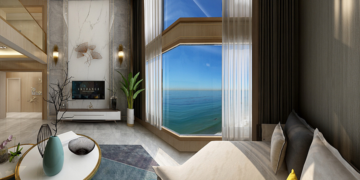 A室内设计一-2层别墅户型轻奢风-装修设计方案