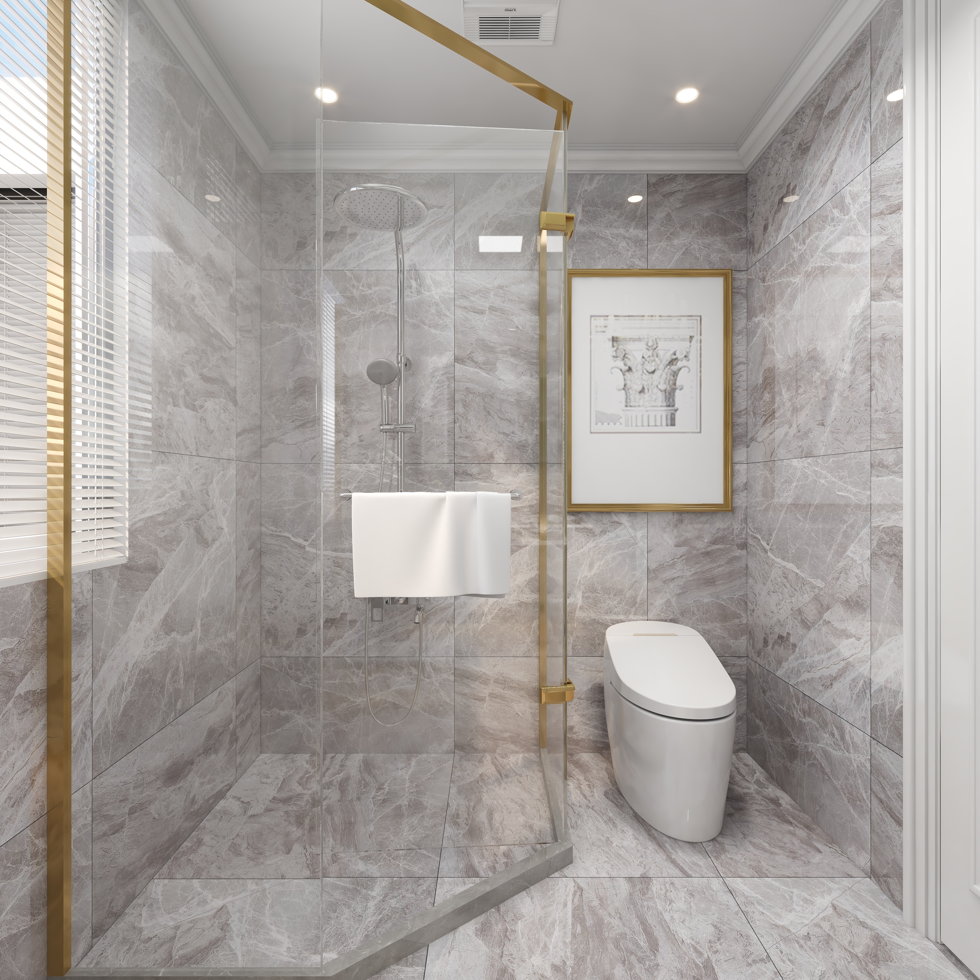 陈辉-内蒙-简美一层卫生间装修效果图第1张