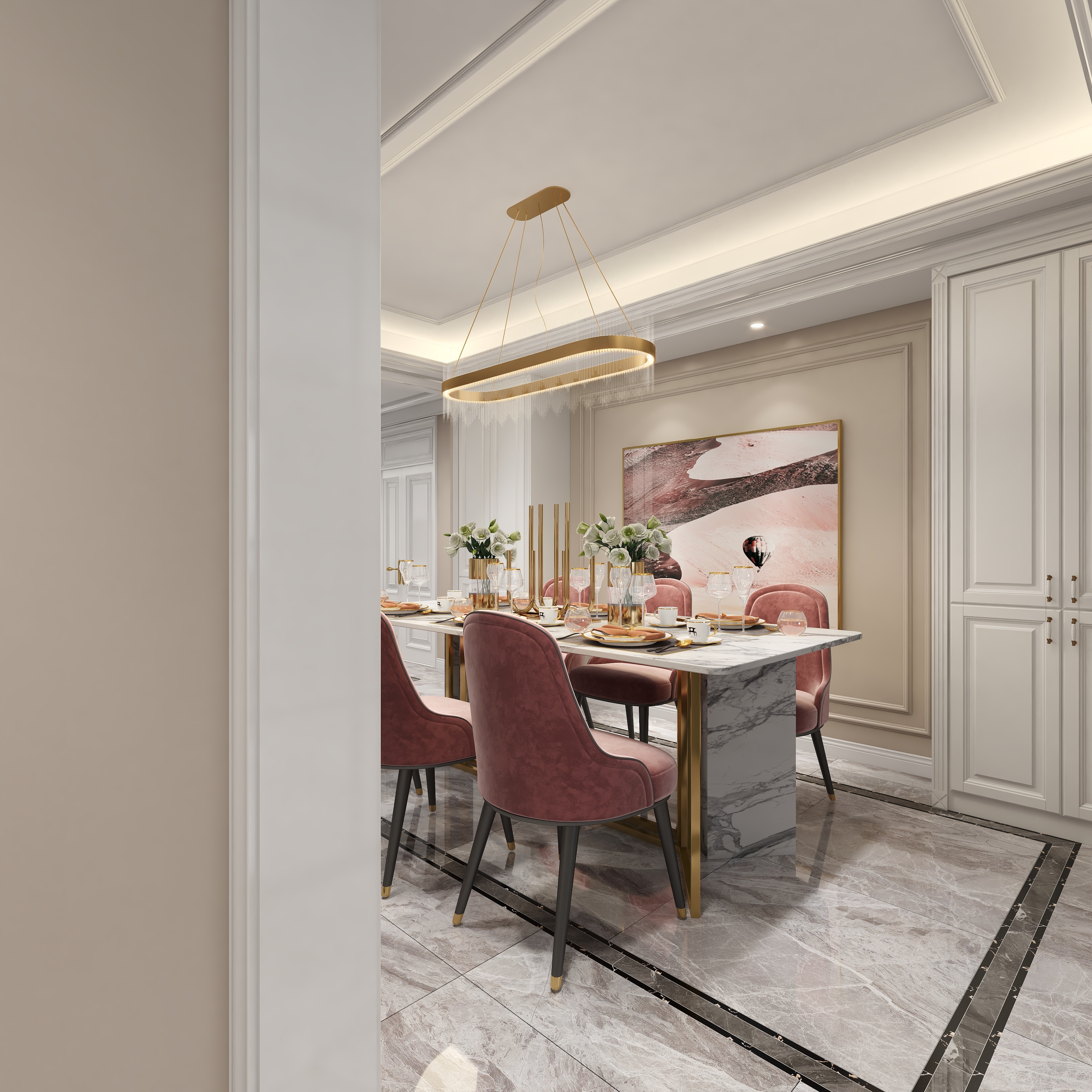 陈辉-内蒙-简美一层走廊装修效果图第1张