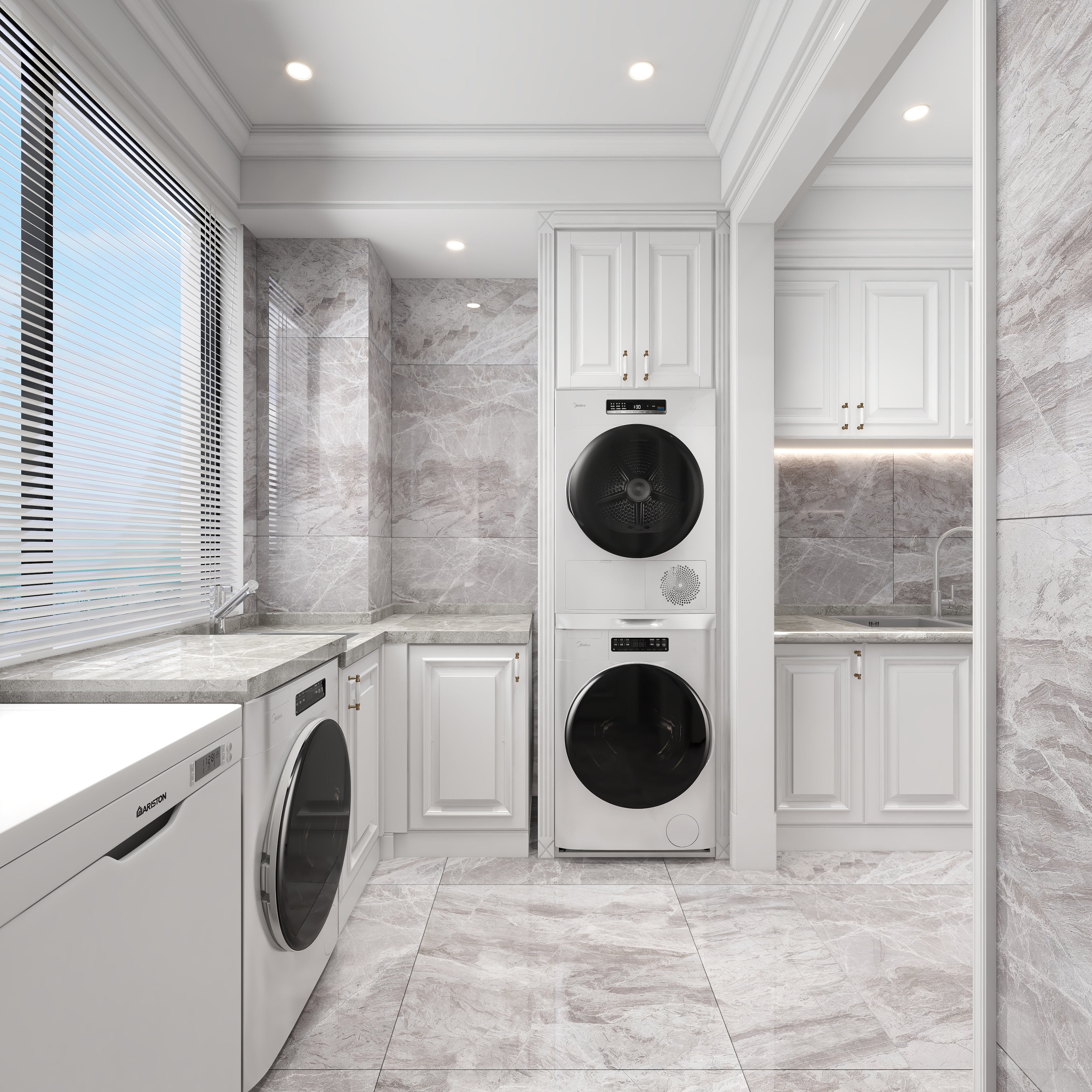 陈辉-内蒙-简美一层阳台装修效果图第2张