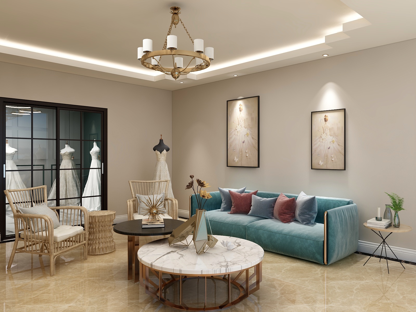 木有鱼丸吖-婚纱店-装修设计方案