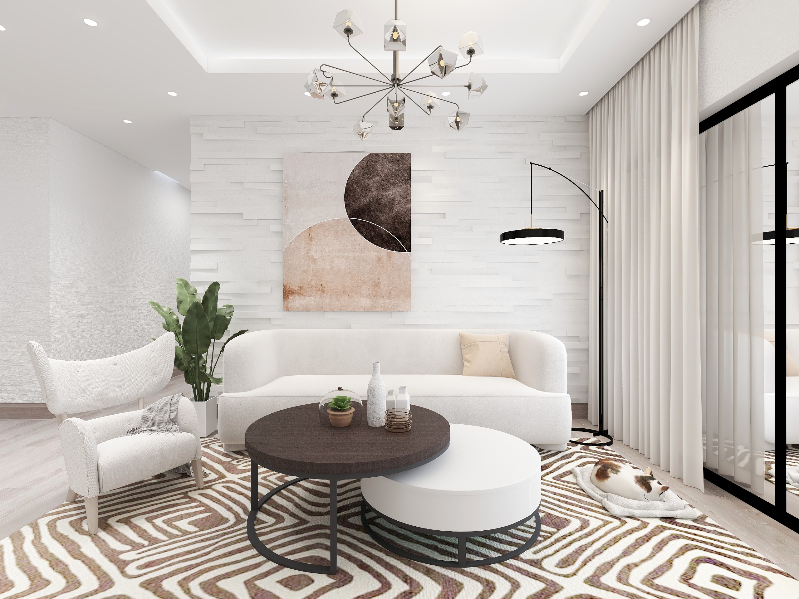 潘姵樺-德信海德公园83.00㎡A2’3室2厅1卫1厨-装修设计方案