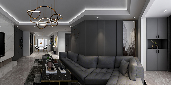 主动营销黎宜汉-联邦高登现代轻奢黑白灰设计方案-装修设计方案