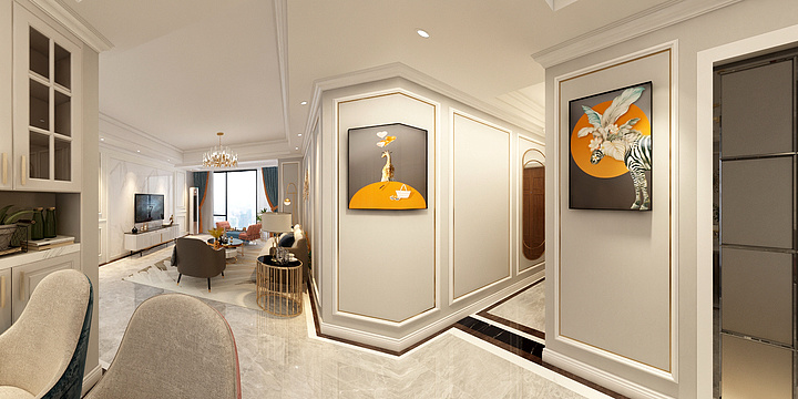 ANT董-杨业现代简美式100㎡-装修设计方案