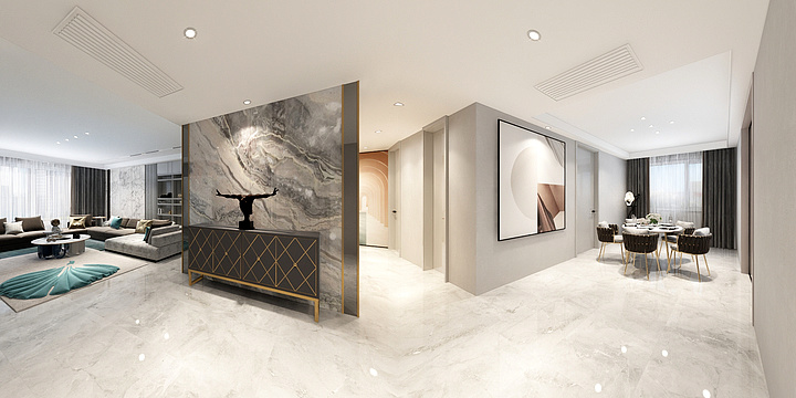 金舍装饰王新-金舍王新-君熙太和20-180㎡任总吉宅轻奢设计方案-装修设计方案