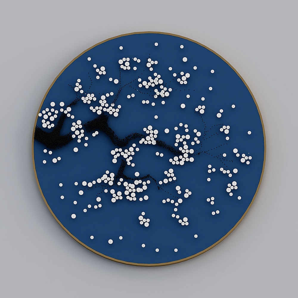 纽扣画-蓝色