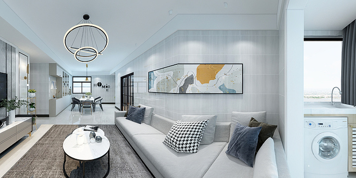 金享装修设计-123平三室现代简约-装修设计方案