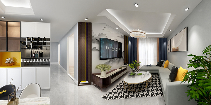 瑞尺全屋定制柜-朵薇拉整体软装-新澎湃国际社区116户-装修设计方案