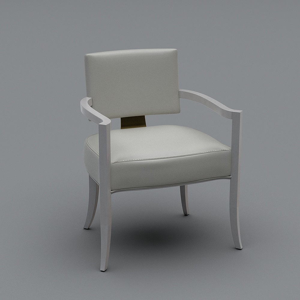 Z18C1862-2扶手餐椅3D模型