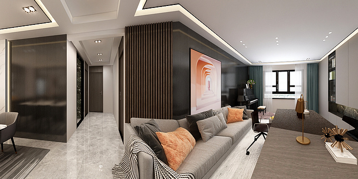 星派装饰设计工作室-137平方现代极简-装修设计方案