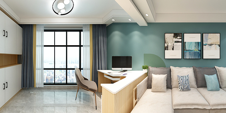 余热一柠檬设计-麒麟公馆2-3108-装修设计方案