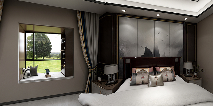 海派设计一南-荣盛城园样板房-装修设计方案