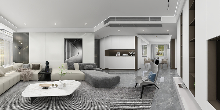 江众-《住宅》现代极简3居-装修设计方案