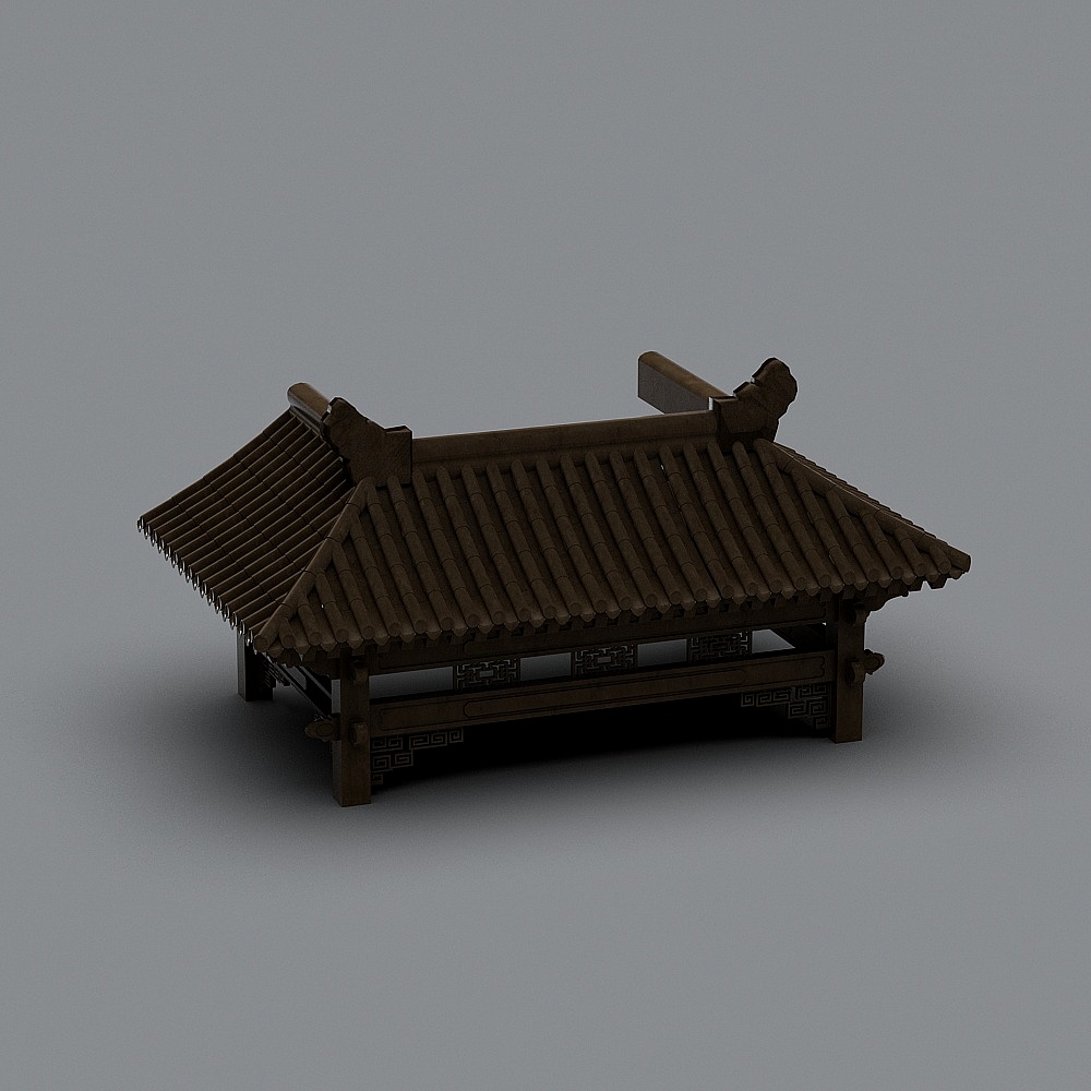 新中式屋檐门头构件-2