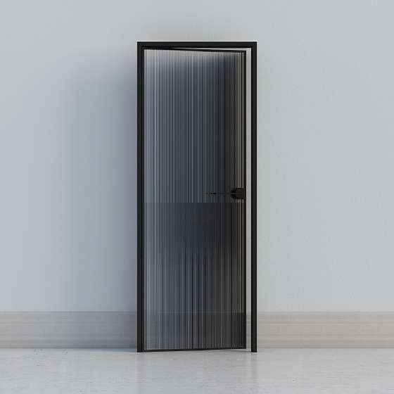 modern black door
