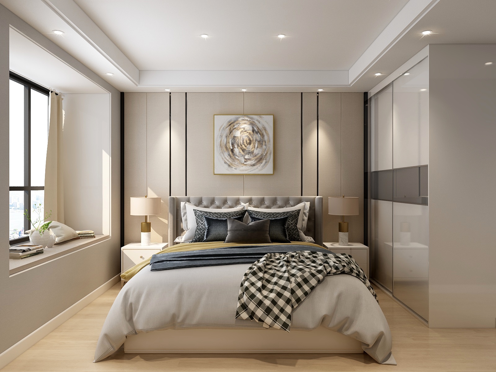 STARS星空设计-92方现代两厅三居装修效果图