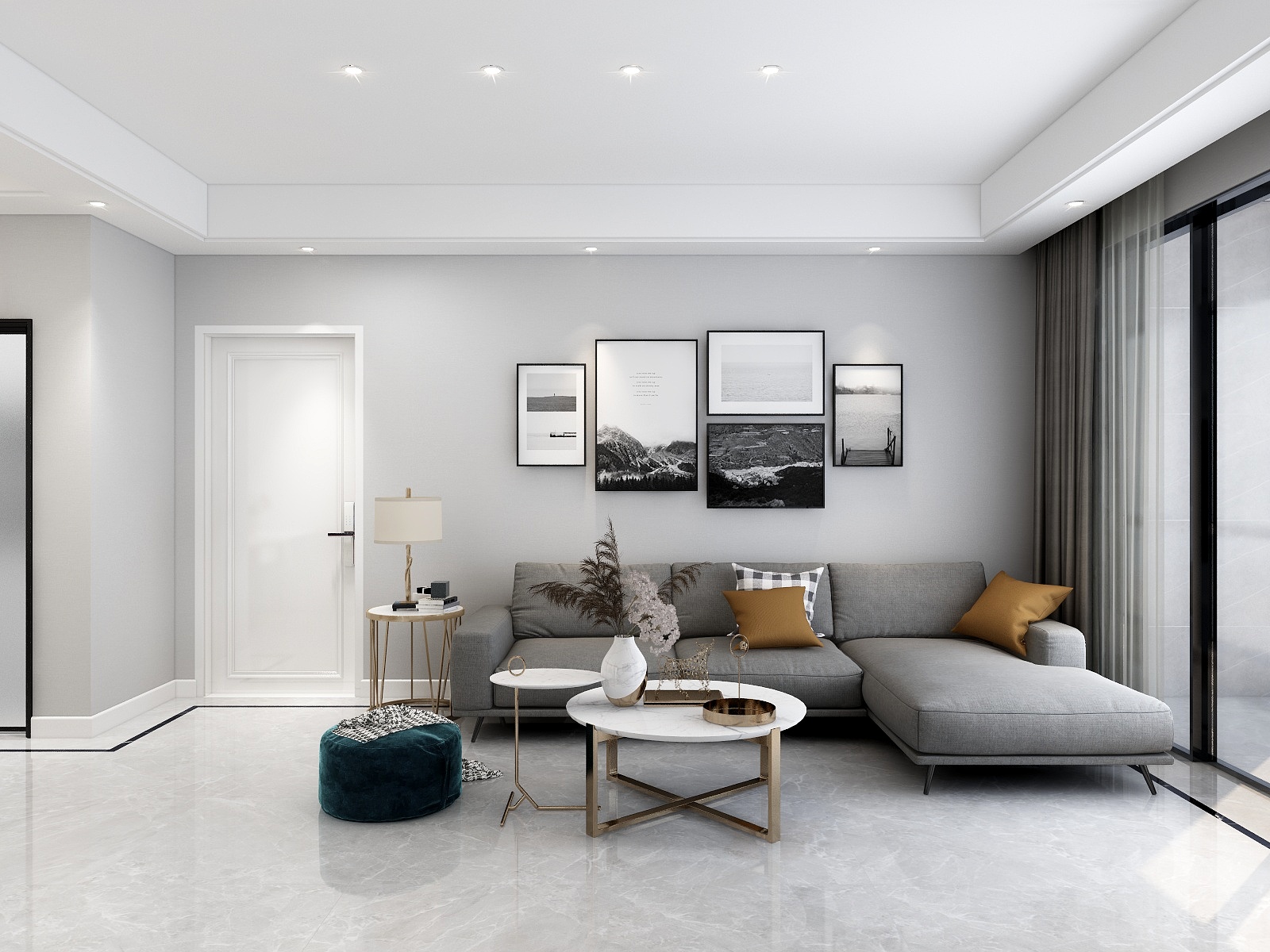 STARS星空设计-92方现代两厅三居装修效果图